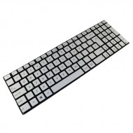 Tastatura Laptop ASUS Q504UA argintie iluminata layout UK