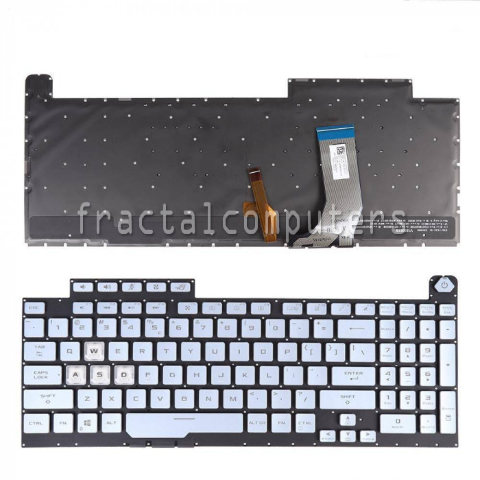 Tastatura Laptop ASUS ROG STRIX SCAR III G731GT argintie iluminata