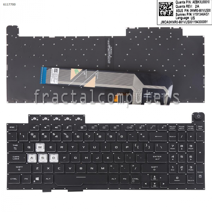 Tastatura Laptop ASUS TUF F15 FX506 iluminata RGB Tastatura Laptop ASUS TUF F15 FX506 iluminata RGB