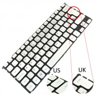 Tastatura Laptop Dell 0T8TVR argintie iluminata layout UK