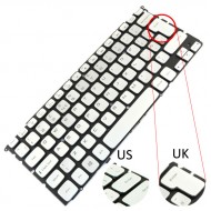 Tastatura Laptop Dell 0XF4YC argintie iluminata layout UK