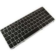 Tastatura Laptop HP Elitebook 720 G1 Iluminata Cu Rama Argintie