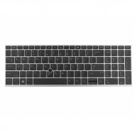 Tastatura Laptop HP EliteBook 850 G5 3JX01EA Iluminata Cu Rama Argintie