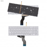 Tastatura Laptop HP Pavilion 17-AB001NQ argintie iluminata