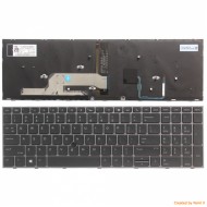 Tastatura Laptop HP Zbook 15 G5 Iluminata Cu Rama Argintie