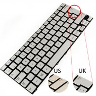Tastatura Laptop Samsung NP730U3E argintie iluminata layout UK