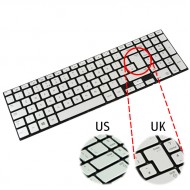 Tastatura Laptop Samsung NP880Z5E iluminata argintie layout UK