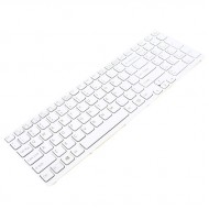 Tastatura Laptop Sony 149025811US alba iluminata cu rama