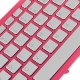 Tastatura Laptop Sony VAIO Fit 15A iluminata argintie cu rama roz