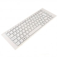 Tastatura Laptop Sony VPC-EA27FL/L alba cu rama